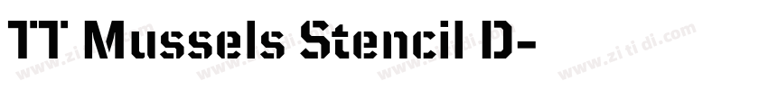 TT Mussels Stencil D字体转换 TT Mussels Stencil D字体转换